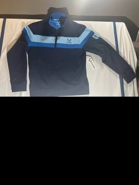 Lionel Messi Mizuno Navy and Light Blue Athletic Track Jacket